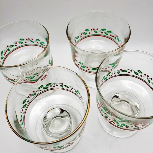 1987 Arby's Libbey Parfait Glasses Set of 4 Christmas - Picture 9 of 12